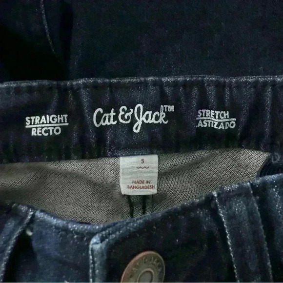 NWOT Cat & Jack Straight Leg Stretchy Jeans | Blue | SZ 5 - Picture 7 of 7